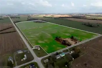 Aerial view with a rural view
