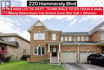 220 Hammersly Boulevard, Markham (Wismer), Ontario L6E2C9, 3 Bedrooms Bedrooms, ,3 BathroomsBathrooms,All Houses,For Sale,Hammersly,N9354270