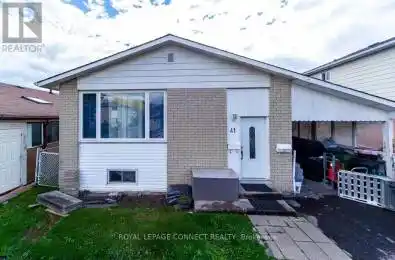 41 Dowswell Drive Toronto (Malvern) Ontario M1B1H5