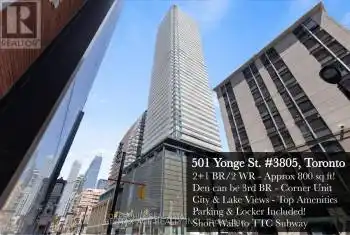 501 Yonge St Unit# 3805, Toronto, Ontario M4Y 0G8, 2 Bedrooms Bedrooms, 5 Rooms Rooms,2 BathroomsBathrooms,Condo,Rented,Yonge,C11892416